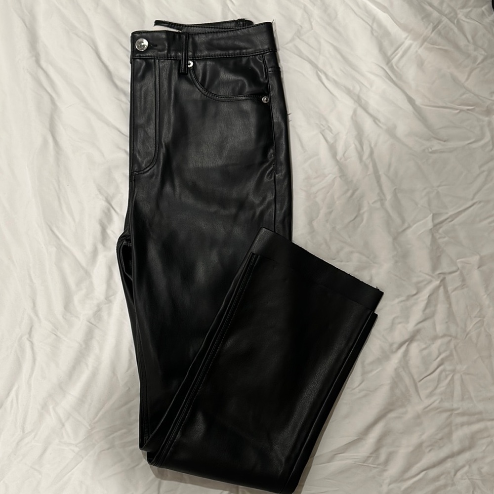 Stylish Black Leather Pants